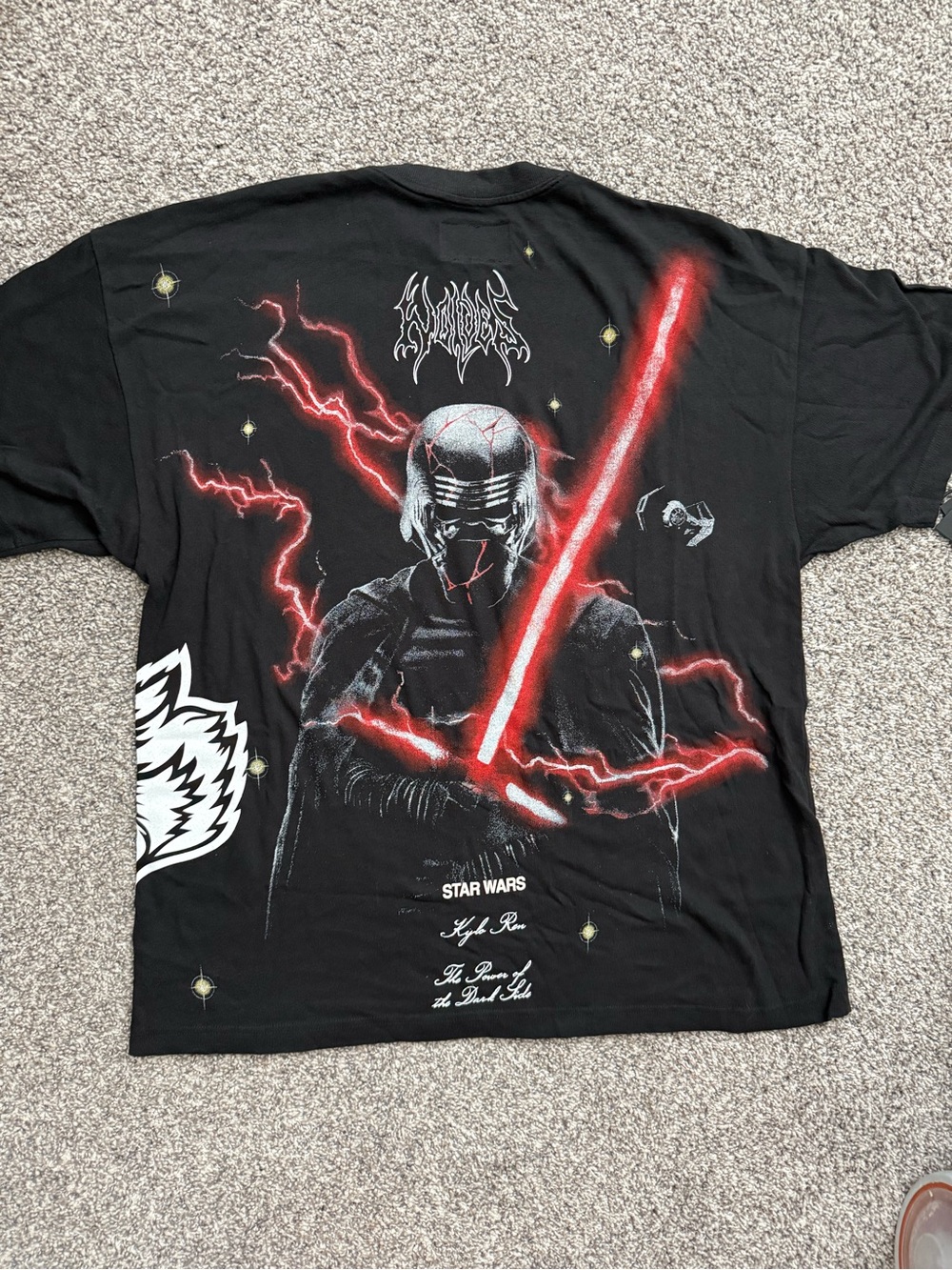 Star Wars Kylo Ren Black Graphic Tee with Red Lightsaber - Darc Sport